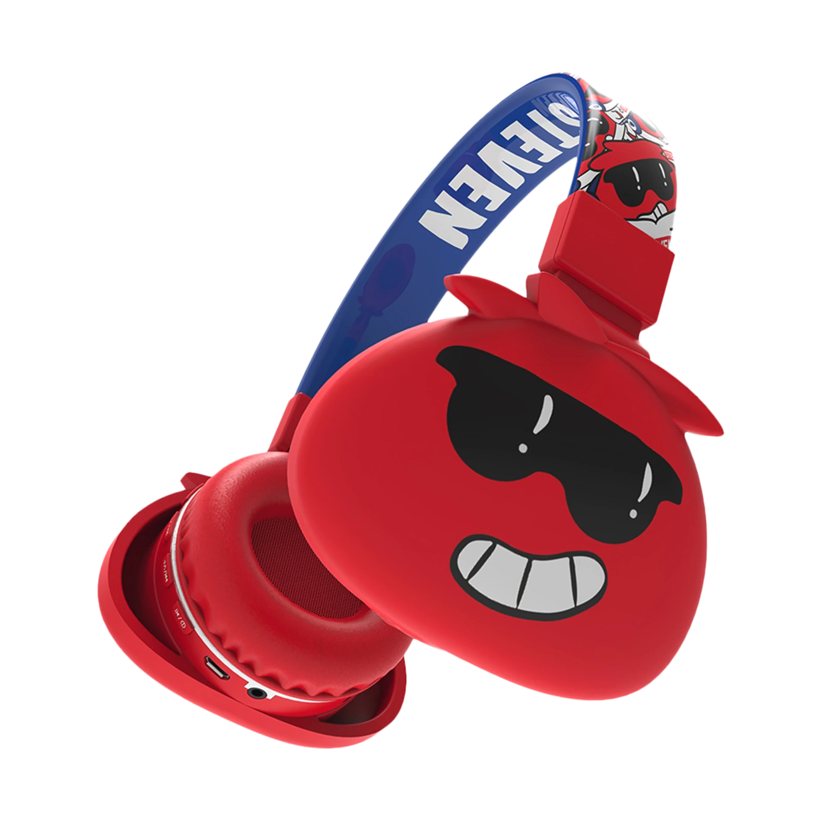 Maestro Jelly Monsters Wireless Kids Headphones - Steven Red
